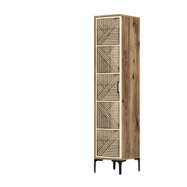 Hanah Home Armario Kumsal P - Nogal y Crema, Armario Elegante y Funcional con Amplio Espacio de Almacenamiento